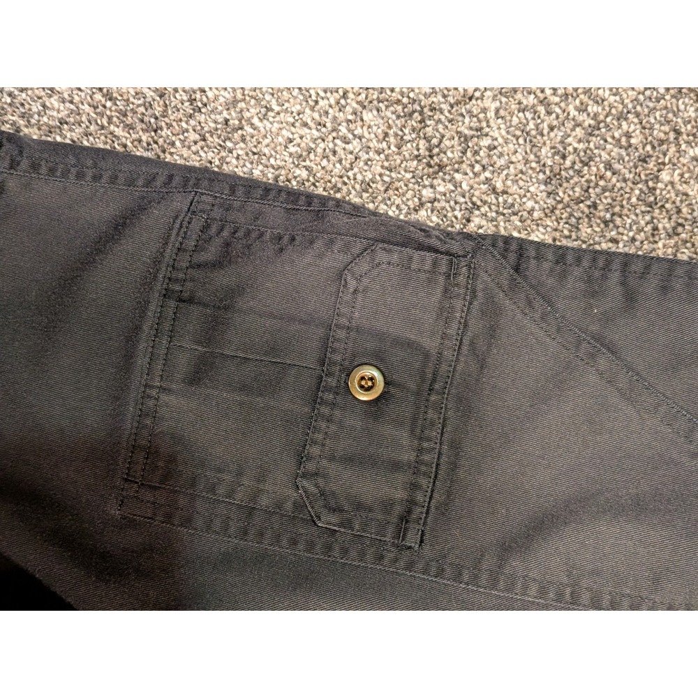 Haband Mens Black Cargo Shorts Size 30 Elastic Waist D-Ring Utility Twill - Picture 8 of 9